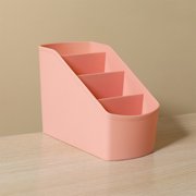 Wuztai Small Multifunctional Organizer Desk Caddy, Plastic Art Supply Holders Pen Pencil Brush Compartment, Bathroom Countertop Storage Tray for Home Office School