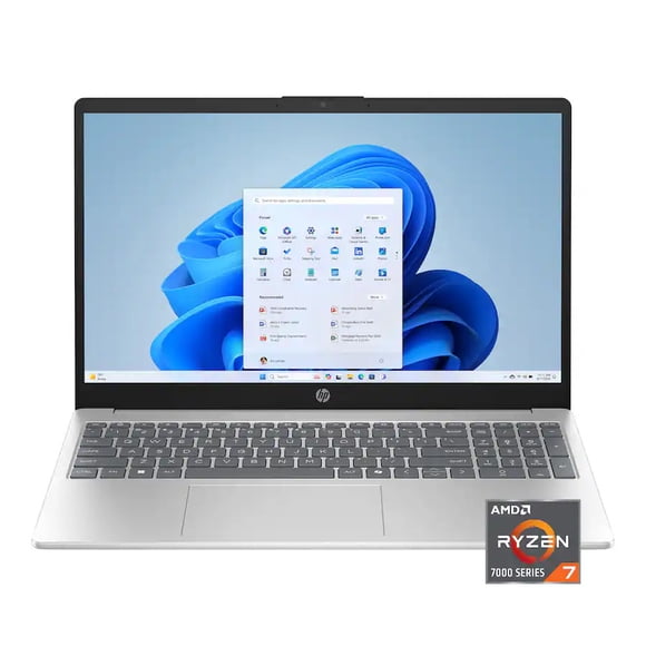 HP Écran Tactile FHD 15,6 Po Laptop, AMD Ryzen 7 7730U, Mémoire 32 Go, SSD PCIe 1 To, Windows 11 Famille, Argent