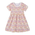 thumbnail image 1 of Robe Fille Petite Fille Manches Courtes Imprimés Princesse Danse Fête Robe Fille Taille 6-7T, 1 of 6