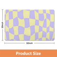 thumbnail image 5 of Water Absorbent Long Bath Mat - Checkered 20x32 in Bathroom Runner Rug, Non-Slip, Soft & Comforting Microfiber, Machine Washable Mats., 5 of 5