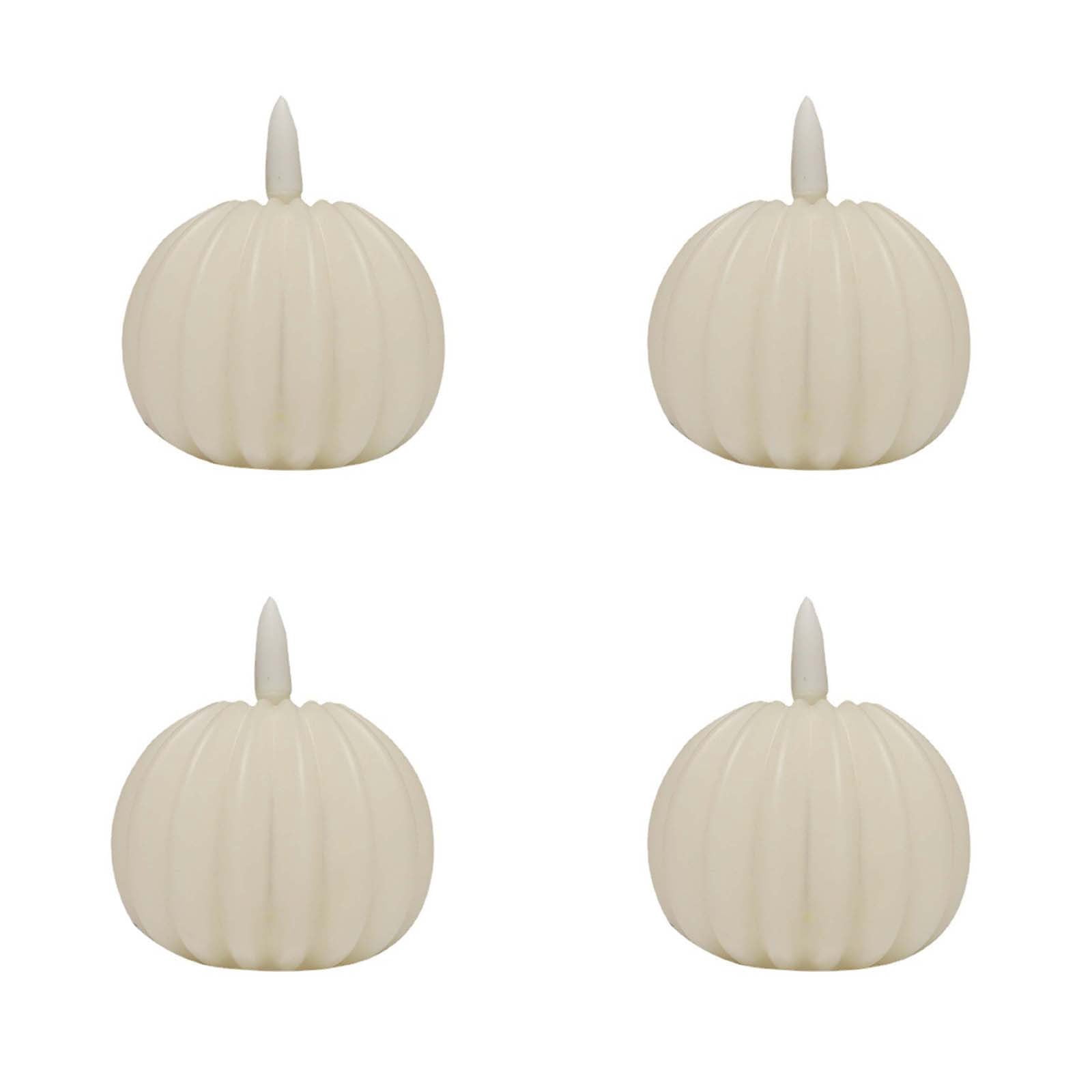 Battery Operated Candles Pumpkin LED Candle Set, Mini Cute Flameless Safe Pumpkin Candles for Kids Fall Halloween Thanksgiving Decor