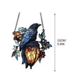 thumbnail image 3 of Jubipavy Gothic Hanging Ornament Catch The Sun Gothic Crow On Lantern Decoration Lantern 2D, 3 of 4
