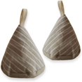 thumbnail image 1 of Mini Oven Mitts Pot Holder Cooking Pinch Grips Triangle Cotton Handle Cover Heat Resistant for Kitchen Cookware (2 Pack Beige), 1 of 6