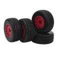 thumbnail image 1 of Rc Short Course Truck Tires Rc Car Wheel Tires Rc Truck Tires RC Short Course Truck Tires Strong Cushioning 1/10 RC Short Course Truck Wheel With Hex Adapter For ARRMA Red, 1 of 8