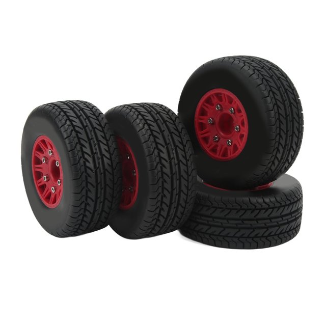 Rc Short Course Truck Tires Rc Car Wheel Tires Rc Truck Tires RC Short Course Truck Tires Strong Cushioning 1/10 RC Short Course Truck Wheel With Hex Adapter For ARRMA Red