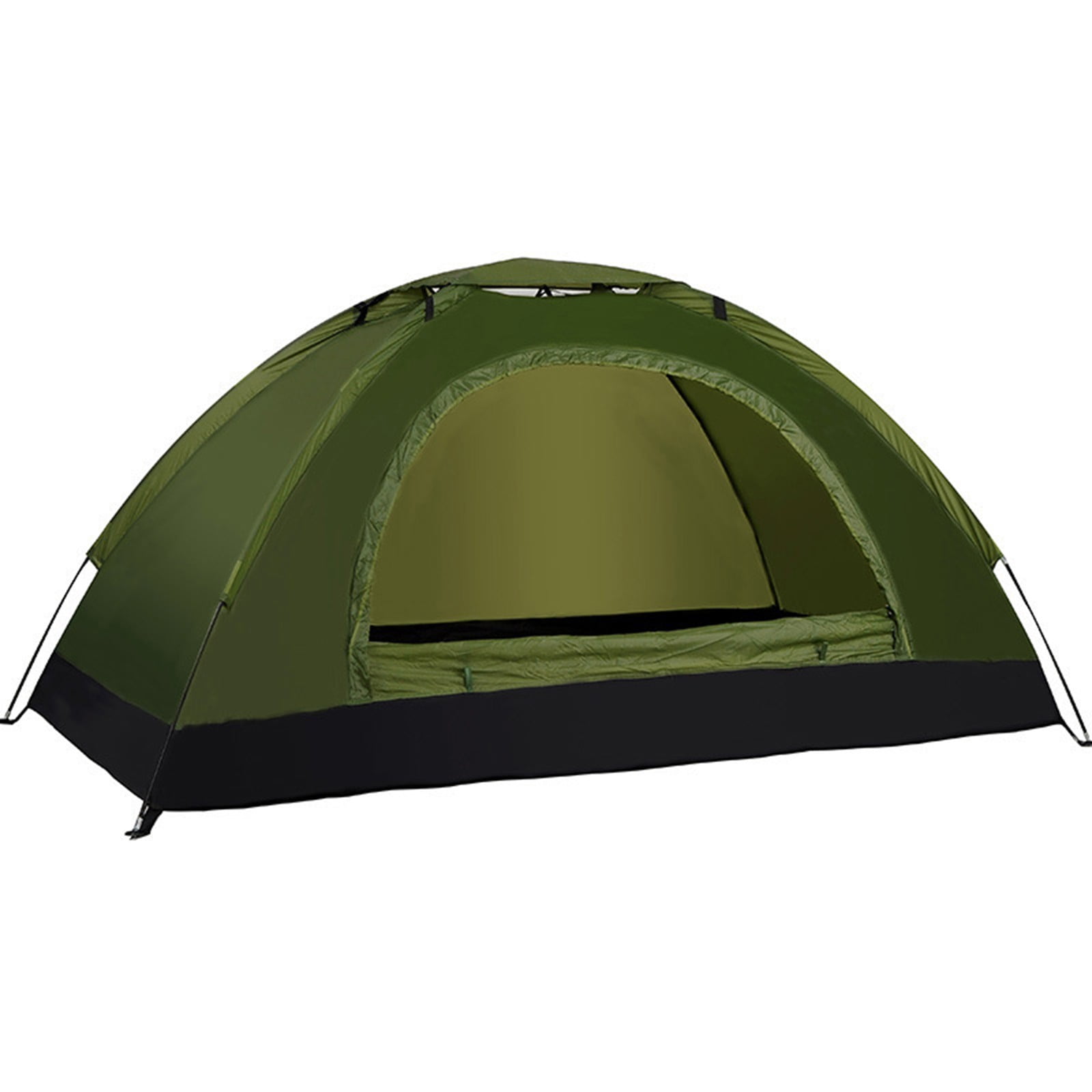 Glfill 1/2 Person Ultralight Camping Tent Single-Layer Portable Hiking Tents Anti-Uv Coating For Fishing/Backpacking/Trip/Hiking Parts Army Green 2 Pe