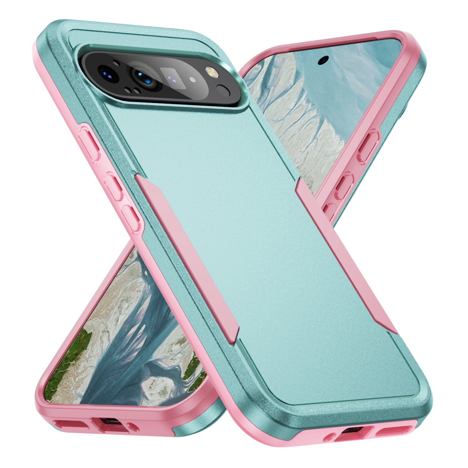 For Google Pixel 8 Case, Google Pixel 8 Case Dual Layer Hard PC Soft TPU Bumper Full Body Shockproof Strong and Durable Phone Case for Google Pixel 8,Dropproof,Dust-Proof,H