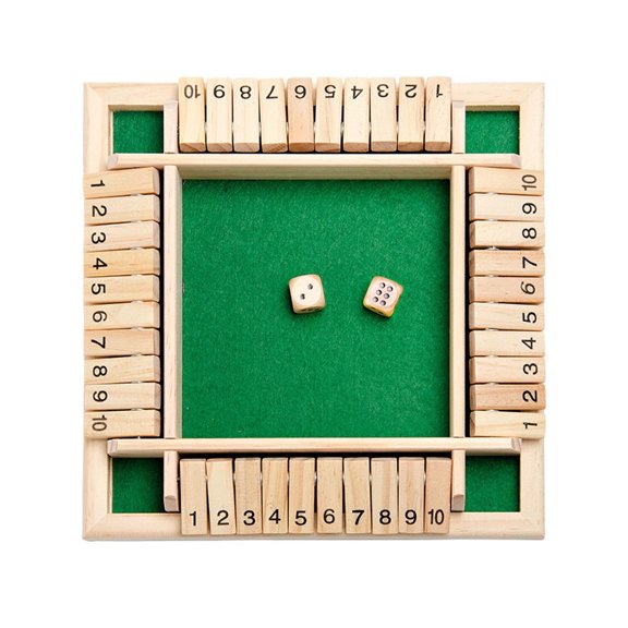 XFGOU Poupées Complètes Jouets et Passe-Temps en Bois Voyage les Mathématiques 4 Boîte Pub dés Fermer Joueurs Jeu de Société Traditionnel Éducation Éducation