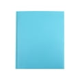thumbnail image 3 of Light Blue Plastic Folder With Pockets Letter Size File Folder Document Organizer For Office School Supplies Heavy Duty Portfolio With Card Slot, 3 of 5