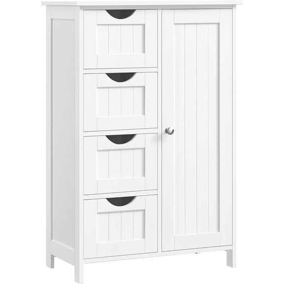 Boutique Home Bathroom Storage Cabinet with 4 Drawers and Adjustable Shelf