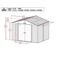thumbnail image 3 of Arrow Select Steel Storage Shed, 10x8, Vert sauge, 3 of 8