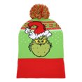 thumbnail image 2 of The Grinch Peekaboo Jacquard Pom Beanie, 2 of 3