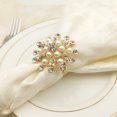 thumbnail image 3 of Round Pearls Napkin Rings Set of 6, Gold Napkin Rings Used for The Home Parties Christmas, and Wedding Decoration Everyday Use, 3 of 5
