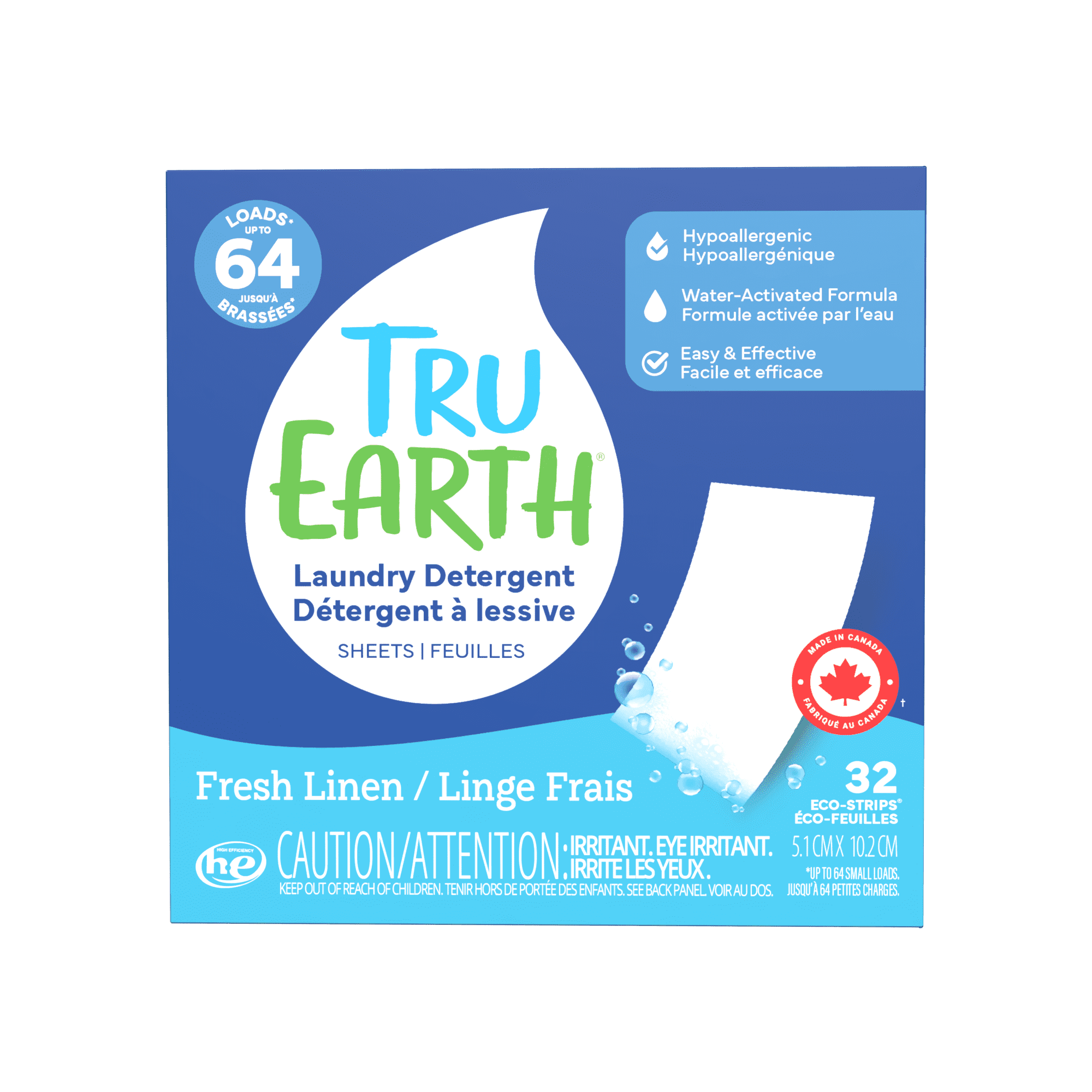 Tru Earth Fragrance Free Laundry Detergent Sheets Up to 64 loads