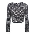thumbnail image 4 of FhsagQ Cache-Maillot pour Femmes Grande Taille Culottes Nouveaux Chandails pour Dames avec Col Rond Ample et Manches Ajourées Robe de Couvre-Maillot pour Femmes avec Manches Couvre-Maillot pour Femmes Couvre-Maillot avec Armature Noir m, 4 of 5