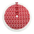 thumbnail image 1 of Holiday Time 48 inch Fair Isle Knit Tree Skirt, Red / White, 1 of 3
