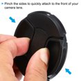 thumbnail image 4 of Unique Bargains 55mm Lens Cap Set, 3Pack Sides Pinch Snap Camera Lens Cover, Black, 4 of 7