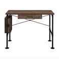 thumbnail image 2 of ACME Furniture Endang Industrial Metal Writing Desk with Drawer, Oak/Black, 2 of 7
