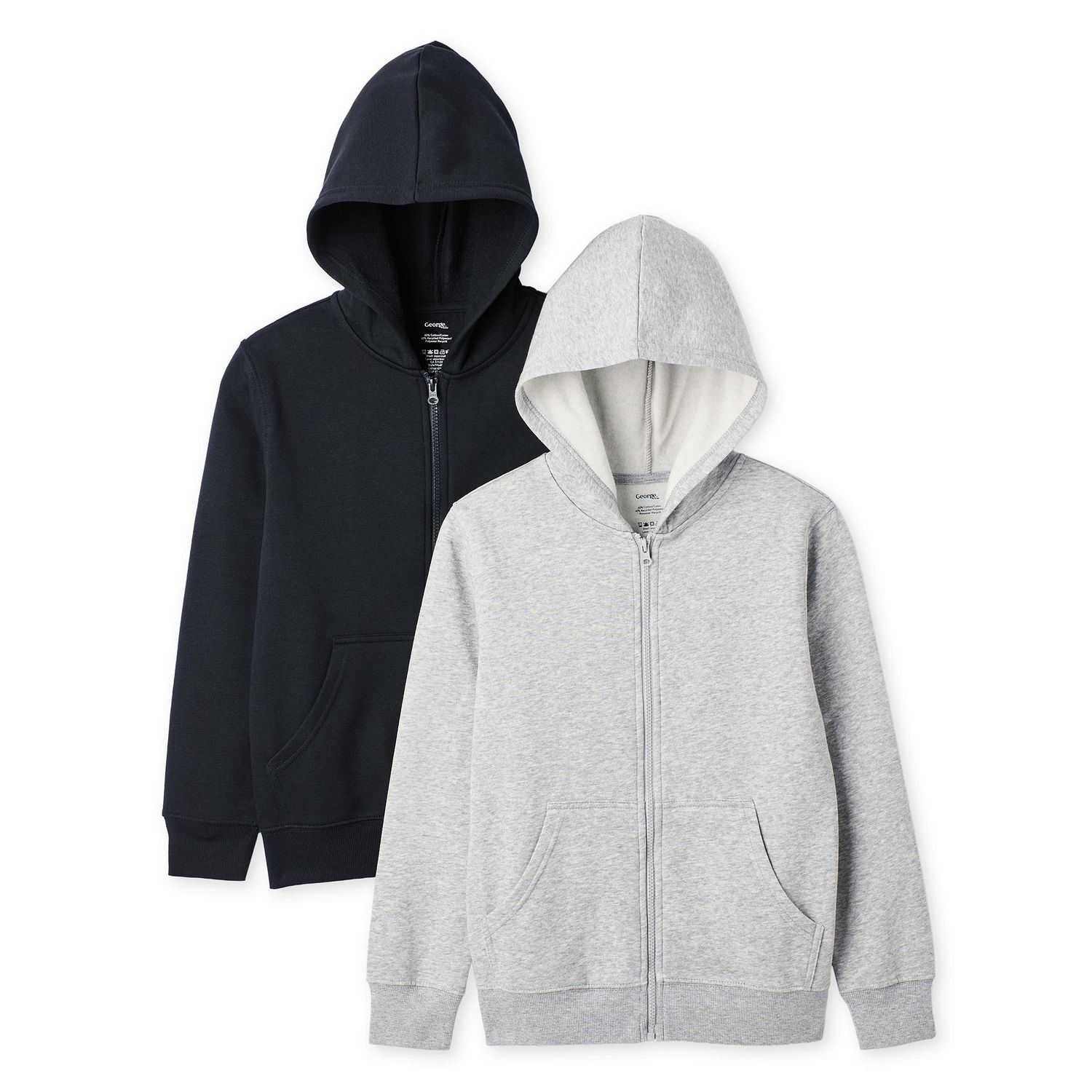 George Boys' Full Zip Hoodie 2-Pack