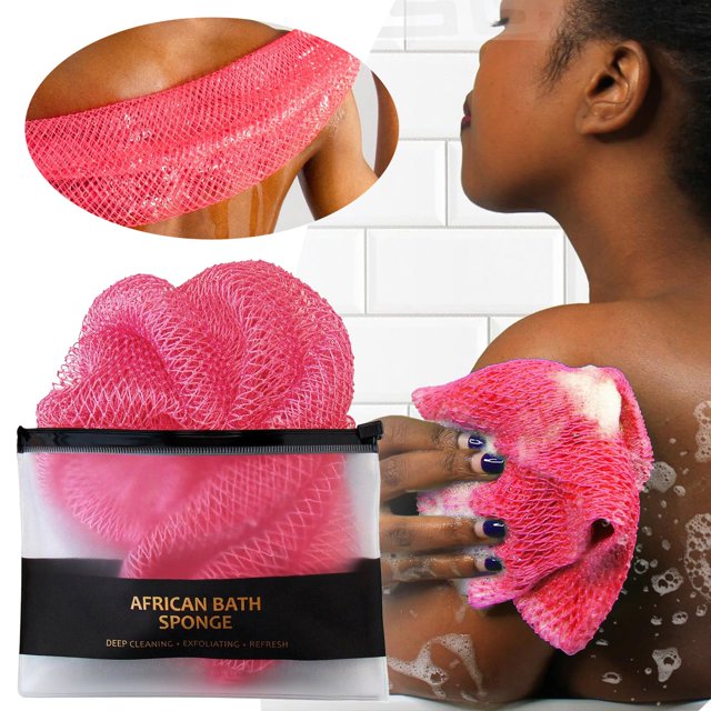 African Net Sponge Real African Exfoliating Body Scrubber Sponge With Knots African Net Shower Washcloths For Exfoliator Body Bathing Accessories