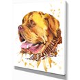 thumbnail image 2 of Aggressive Brown Dog Watercolor - Animal Canvas Wall Art, 2 of 3