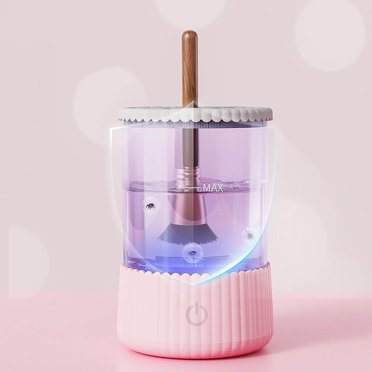 Uuiauoio Nettoyeur Électrique de Pinceaux de Maquillage - Machine de Nettoyage Portable pour Pinceaux de Maquillage, Laveur Automatique Tournant pour Pinceaux Cosmétiques, Outils de Nettoyage pour Pinceaux de Maquillage pour la Plupart des Tailles, Pinceaux et Éponges