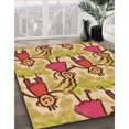 thumbnail image 3 of Ahgly Company Tapis d'Intérieur Lavable à la Machine, Carré, Transitionnel, Brun Acajou, Tapis de Zone, 8 Pieds Carré, 3 of 7