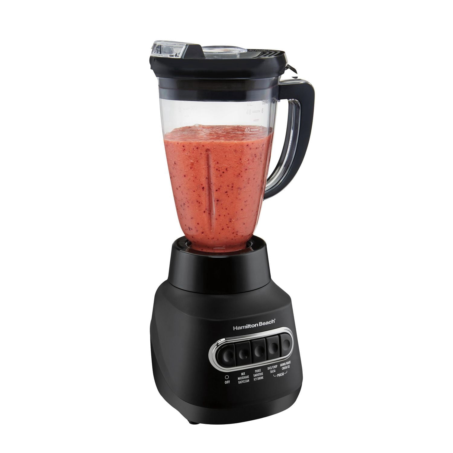 Hamilton Beach Multi-Blend® Blender with Stainless Steel Ice-Crushing Blades, 48 oz Jar, Black, 58180JC