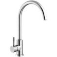 thumbnail image 3 of Single Handle, 360° Rotating, High-Flow Tap for Hot & Cold Water Stainless Steel Kitchen Faucet, 3 of 5