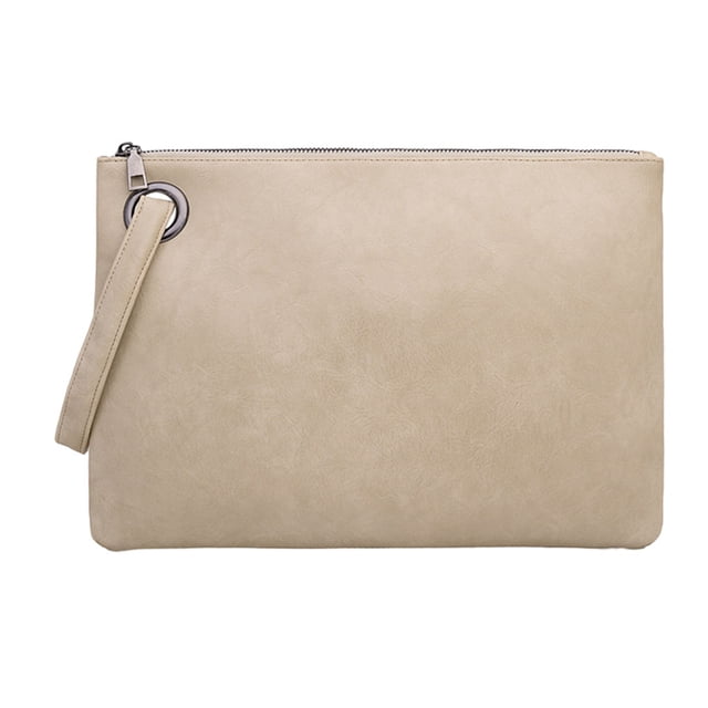 fastboy Lightweight Handbag Convenient And Practical PU Bag Versatile Clutches Handbag Practical Gifts white 1Set