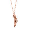 thumbnail image 3 of Sunflower Diamond Pendant Necklace 14k Rose Gold (0.19ct), 3 of 5