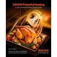 thumbnail image 3 of VEVOR 66L Commercial Countertop Oven 2800W Electric Toaster Oven Stainless Steel, 3 of 9