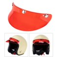 thumbnail image 3 of jinwen 3-Snap Helmet Visor Peak Open Face Protector 15cmx5cm Transparent Red, 3 of 9