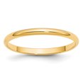 thumbnail image 1 of Bague Demi-Ronde Légère en Or Jaune 14K 2 mm Taille 4, 1 of 4