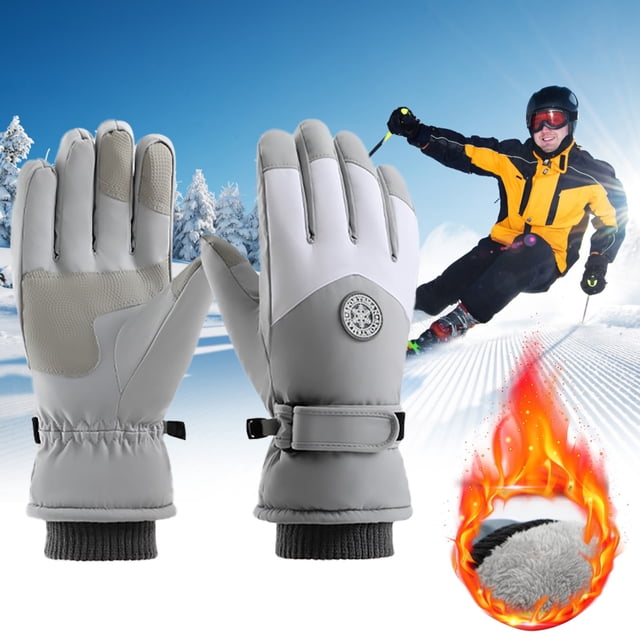 Winter Gloves Women Men Ski Gloves Thermal Warm Windproof Rainproof Cold Proof Ski Riding Warm Gloves Perfect for Cycling Running Hiking Freezer Work and Daily Activities