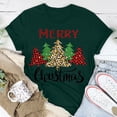 thumbnail image 4 of Christmas Tree Top Womens Casual Round Neck Short-sleeved Christmas Tree Printed T-shirt Top, 4 of 6