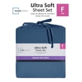 thumbnail image 2 of Mainstays Washed Ultra Soft Microfiber Bed Sheet Set, Full, Washed Indigo, 4 Piece, 2 of 11