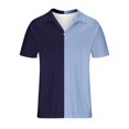 thumbnail image 3 of Styesk T-Shirts pour Hommes Pull à Boutons Manches Courtes Col Rabattu Chemise Haut Blouse, 3 of 4