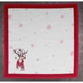thumbnail image 2 of Vargottam Collection de Luxe Linge de Table Décor Serviette en Coton Tissu Imprimé Serviettes Réutilisables Ensemble de 4, 20 X 20 - Hiver Noël Cerf, 2 of 6