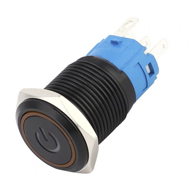 Noref 2PCS 16mm Self-locking Metal Switch With LED Lamp And