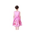 thumbnail image 4 of Robe Fille Rose Fleur Double Nœud Papillon Fête Robe d'Été Décontractée 9-10 Ans, 4 of 9