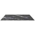 thumbnail image 2 of vidaXL Table Noire 80x80 cm 6 mm Verre Trempé avec Design Marbre, 2 of 4