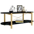 thumbnail image 2 of vidaXL Table Basse Noire 110x48x40 cm Bois Manufacturé, 2 of 5