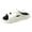 White, variant on Unisex Platform Sandals for Womens Mens Open Toe Slip On Foot Massager Water proof Quick Drying Water Slide White Size 7.5