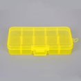 thumbnail image 4 of Boîte de Rangement Amovible en Plastique à 10 Compartiments pour Bijoux Perles Boucles d'Oreilles Conteneur Jaune, 4 of 5