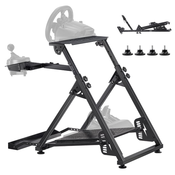 VEVOR Support de Volant de Course Simulateur de Cockpit Pliable pour Logitech G923 G920 G29 G27