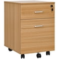thumbnail image 1 of Vinsetto Locking 2 Drawer File Cabinet Rolling Filing Cabinet with Wheels, 1 of 10