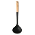 thumbnail image 1 of Thyme & Table Silicone Ladle with Beechwood Handle, Black, 1 of 5