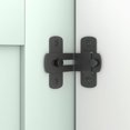 thumbnail image 1 of ORUYROP 90 Degree Locking Privacy Lock Sliding barn Door Latch Right Angle Door Clasp cam Lock (2 Black), 1 of 5