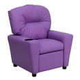 thumbnail image 1 of Contemporary Lavender Vinyl Kids Recliner with Cup Holder, 1 of 9